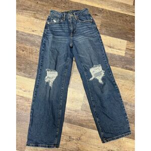 WOMENS SUPER HIGH RISE BAGGY JEANS